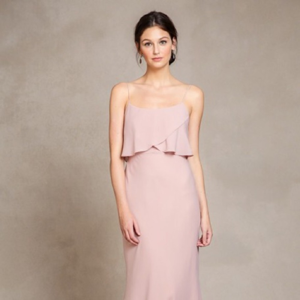 Jenny Yoo Maxi Dress in Whipped Apricot - Size 2